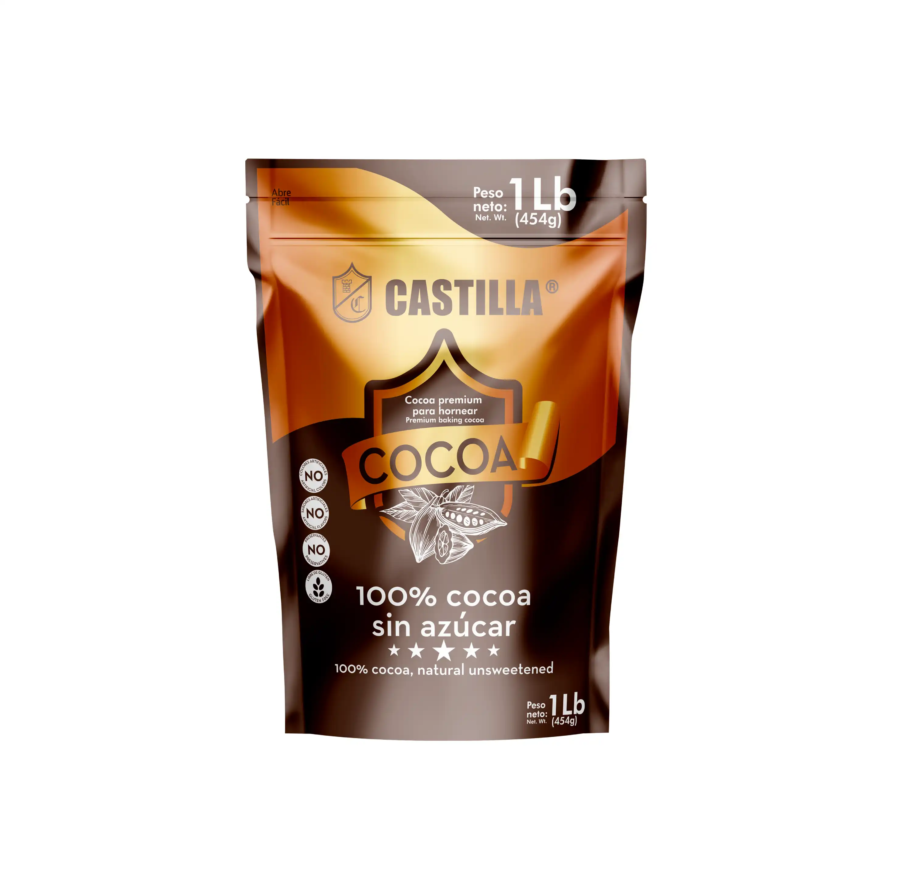 Cocoa Premium Castilla 100% Sin Azúcar