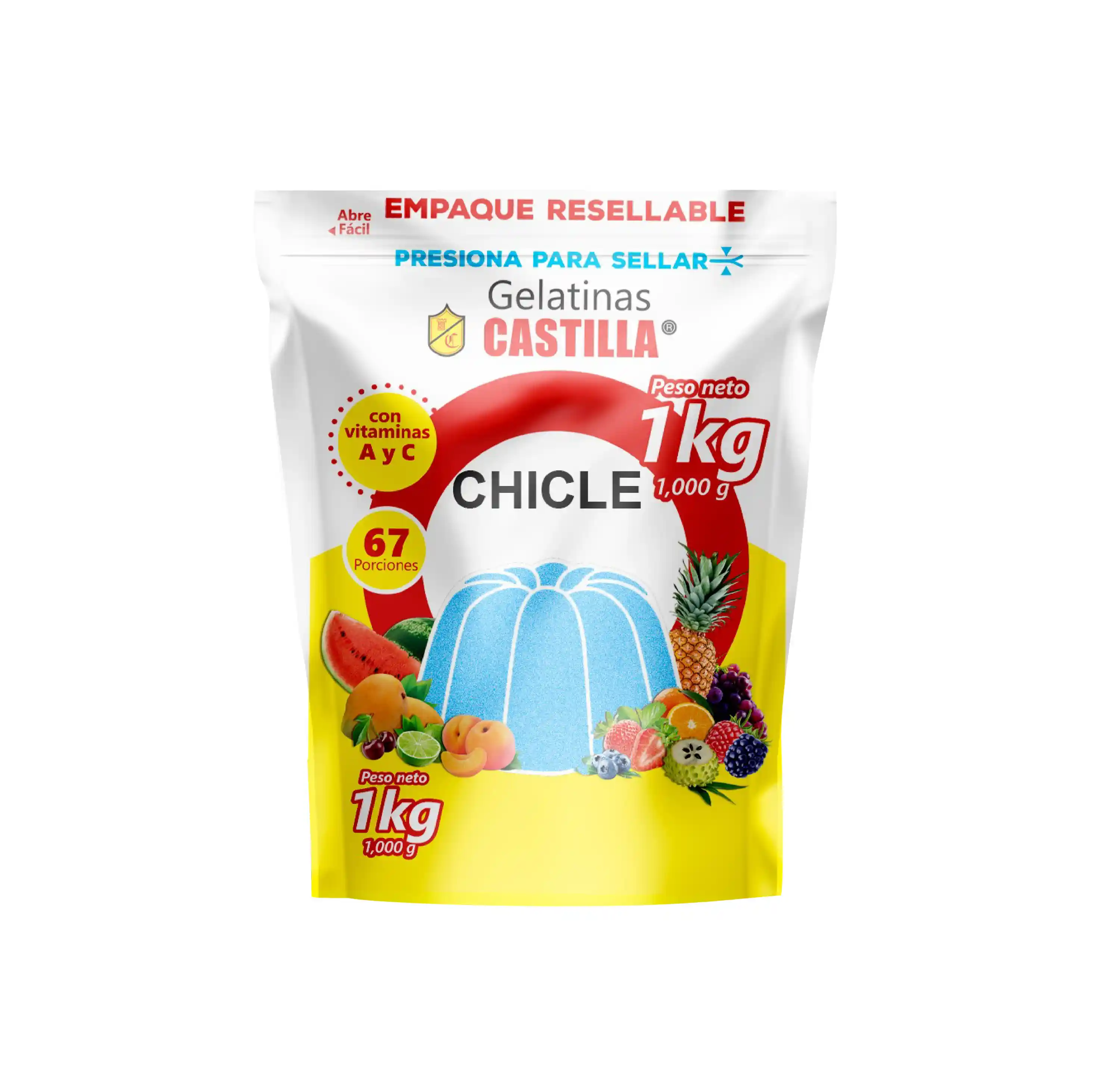 Gelatina Castilla Regular Chicle 1000g