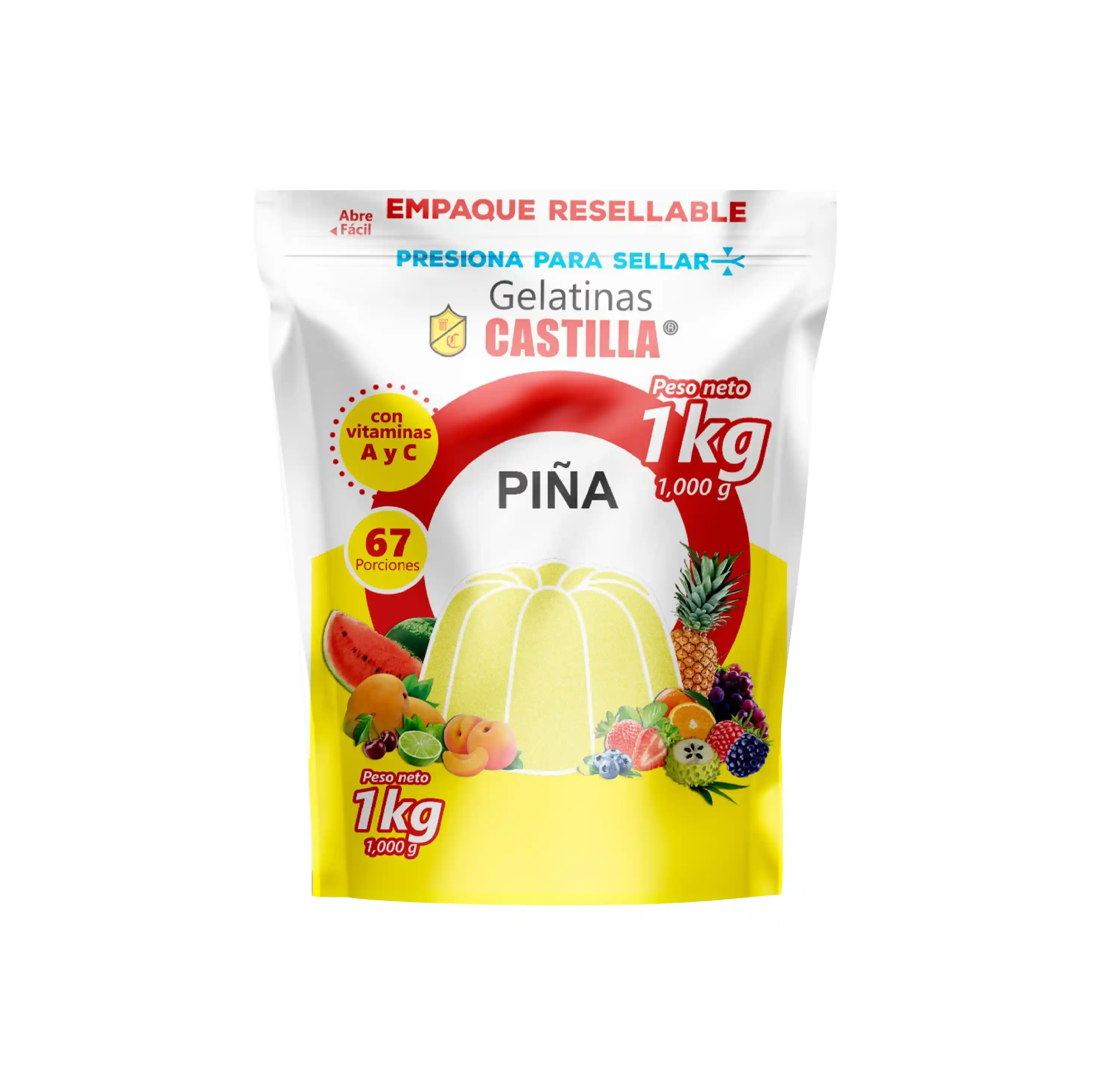 Gelatina Castilla Regular Piña 1000g